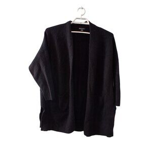 Athleta cardigan sweater womens 2X Spirit wool cashmere wrap black open